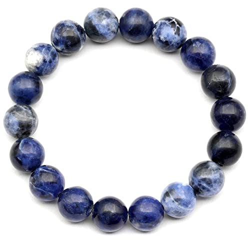 Natürliches Sodalith-Perlenarmband, echtes blaues Kristallarmband, Schütze-Armband, elastisches Edelstein-Armband, 8 mm Perlen, Modeschmuck. Natürliches Sodalith-Perlenarmband, echtes blaues Kristallarmband, Schütze-Armband, elastisches Edelstein-Armband, 8 mm Perlen, Modeschmuck. von SKKIKHYBPO