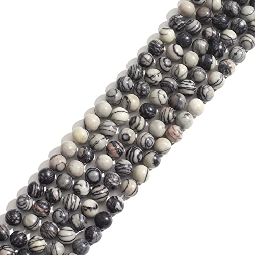 Naturstein, 6 mm, schwarzes Netzwerk, Zebra-Kristall, Energiestein, Perlen, lose Edelsteine, zum Selbermachen, glatte Perlen für Armbänder, Halsketten, Ohrringe, Schmuckherstellung Naturstein, 6 mm, schwarzes Netzwerk, Zebra-Kristall, Energiestein, Perlen, lose Edelsteine, zum Selbermachen, glatte Perlen für Armbänder, Halsketten, Ohrringe, Schmuckherstellung von SKKIKHYBPO