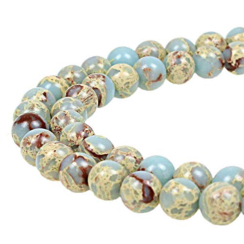 Naturstein, Meeressediment, imperialer Jaspis, rund, lose Perlen für Schmuckherstellung, 12 mm, Wasserblau Naturstein, Meeressediment, imperialer Jaspis, rund, lose Perlen für Schmuckherstellung, 12 mm, Wasserblau von SKKIKHYBPO