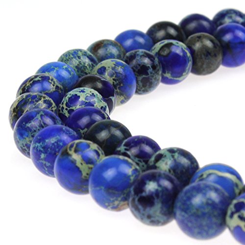 Naturstein, Meeressediment, imperialer Jaspis, rund, lose Perlen für Schmuckherstellung, 6 Farben, 10 mm, Dunkelblau Naturstein, Meeressediment, imperialer Jaspis, rund, lose Perlen für Schmuckherstellung, 6 Farben, 10 mm, Dunkelblau von SKKIKHYBPO