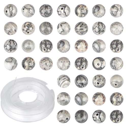 Naturstein-Perlen, 4 mm, rund, Karte, Jaspis, echter Stein, Perlen, loser Edelstein, DIY-Charm, glatte Perlen für Armbänder, Halsketten, Ohrringe, Lochgröße 1 mm, Karten-Jaspis 4 mm, 200 Stück Naturstein-Perlen, 4 mm, rund, Karte, Jaspis, echter Stein, Perlen, loser Edelstein, DIY-Charm, glatte Perlen für Armbänder, Halsketten, Ohrringe, Lochgröße 1 mm, Karten-Jaspis 4 mm, 200 Stück von SKKIKHYBPO