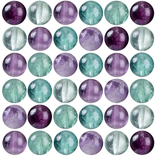 Natursteinperlen, 10 mm, Fluorit, runde Edelsteinperlen, lose Perlen mit elastischem Armband für Armbänder, Halsketten, Schmuckherstellung, 100 Stück Natursteinperlen, 10 mm, Fluorit, runde Edelsteinperlen, lose Perlen mit elastischem Armband für Armbänder, Halsketten, Schmuckherstellung, 100 Stück von SKKIKHYBPO