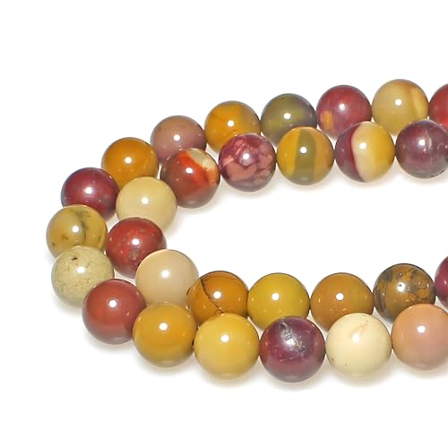 Natursteinperlen, Mondkait, Jaspis, Ei, Huangshi, runde lose Perlen für Schmuckherstellung, DIY, Armband, Halskette (10 mm) von SKKIKHYBPO
