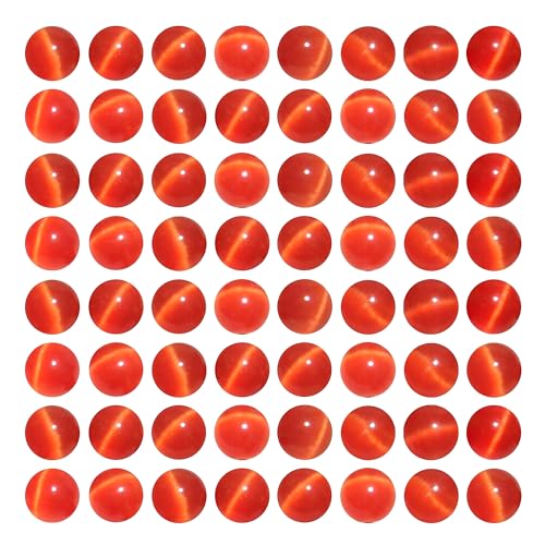 Rote Katzenaugen-Steinperlen, 12 mm, runde Kristallperlen, lose Perlen für Schmuckherstellung, Armbänder, Halsketten, 30 Stück von SKKIKHYBPO