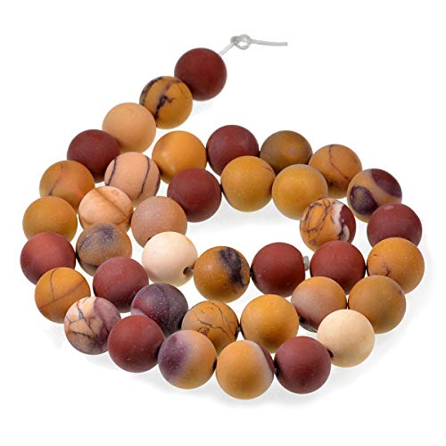 Runde Abstandshalter-Perlen aus natürlichem mattem Edelstein, 6 mm, Mookait-Jaspis Runde Abstandshalter-Perlen aus natürlichem mattem Edelstein, 6 mm, Mookait-Jaspis von SKKIKHYBPO