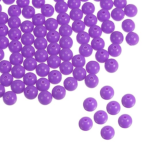 Runde Acrylperlen, 10 mm, lose Blasen, Bastelperlen, verschiedene Bonbonfarben, für DIY-Armbänder, Ohrringe, Halsketten, Schmuckherstellung, Lila, 900 Stück Runde Acrylperlen, 10 mm, lose Blasen, Bastelperlen, verschiedene Bonbonfarben, für DIY-Armbänder, Ohrringe, Halsketten, Schmuckherstellung, Lila, 900 Stück von SKKIKHYBPO