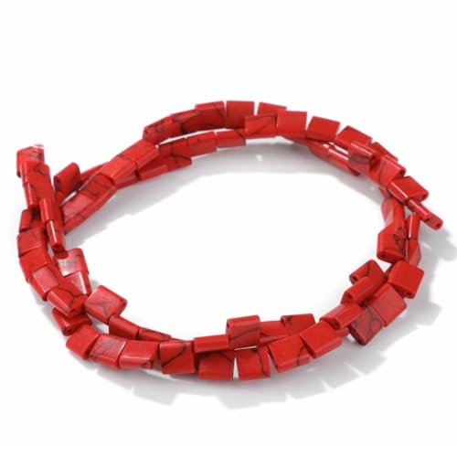 Tila-Perlen mit 2 Löchern, flach, quadratisch, lose, rechteckig, für selbstgemachte Armbänder, Ohrringe, Schmuckherstellung, 5 x 5 mm von SKKIKHYBPO