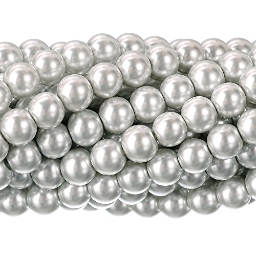 Tschechische kleine satinierte Glasperlen, rund, 4 mm, Hellgrau, 200 Stück Tschechische kleine satinierte Glasperlen, rund, 4 mm, Hellgrau, 200 Stück von SKKIKHYBPO