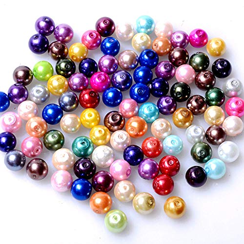 Tschechische kleine satinierte Glasperlen, rund, gemischt, 12 mm, Sortiment, Perlen, DIY-Schmuck, 200 Stück von SKKIKHYBPO
