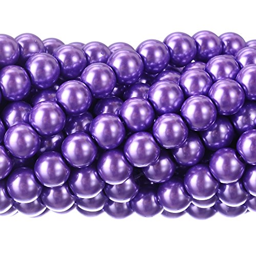 Tschechische kleine satinierte Glasperlen, runde Perlen, DIY-Schmuckherstellung, 4 mm, Lavendelviolett, 200 Stück von SKKIKHYBPO