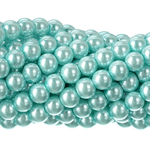 Tschechische kleine satinierte Glasperlen, runde Perlen, Schmuckherstellung, 4 mm, Hellblau, 200 Stück von SKKIKHYBPO
