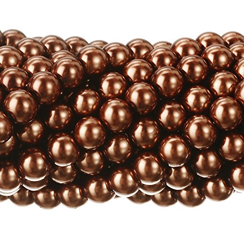 Tschechische kleine satinierte Glasperlen, runde Perlen, Schmuckherstellung, 4 mm, Kupferbraun, 200 Stück Tschechische kleine satinierte Glasperlen, runde Perlen, Schmuckherstellung, 4 mm, Kupferbraun, 200 Stück von SKKIKHYBPO