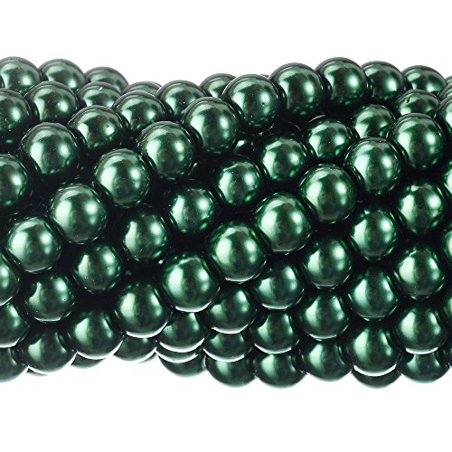 Tschechische kleine satinierte Glasperlen, runde Perlen, Schmuckherstellung, 4 mm, dunkles Olivgrün, 200 Stück von SKKIKHYBPO