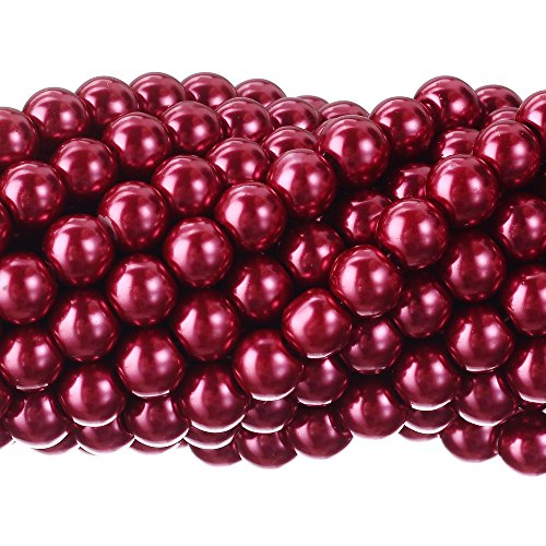 Tschechische kleine satinierte glänzende Glasperlen, runde Perlen für Perlenarbeiten, Schmuckherstellung, 4 mm Rose, 200 Stück von SKKIKHYBPO