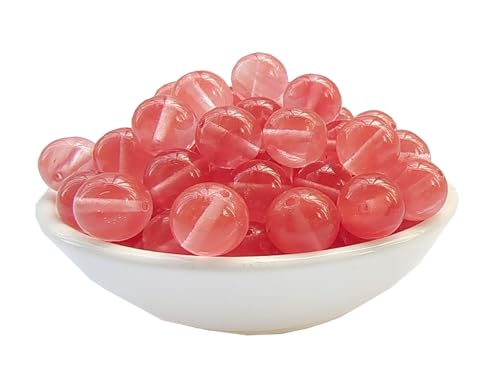 Wassermelonen-Quarzperlen, rund, lose Edelsteine, Perlen für Armbänder, Halsketten, Schmuckherstellung, 8 mm, 60824 Wassermelonenquarz, 8 mm, 100 Stück von SKKIKHYBPO