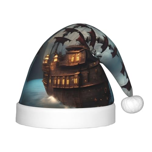SKKNT Fantasie-Piratenschiff-Druck, Weihnachtsmütze, Weihnachtszubehör, Uni, Outdoor, Weihnachten, Partys, Geschenk, Urlaub SKKNT Fantasie-Piratenschiff-Druck, Weihnachtsmütze, Weihnachtszubehör, Uni, Outdoor, Weihnachten, Partys, Geschenk, Urlaub von SKKNT