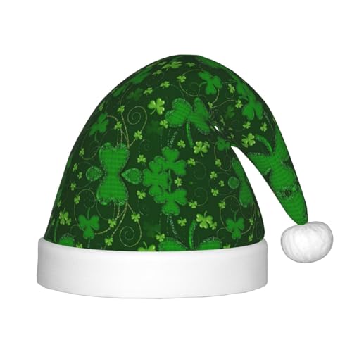 SKKNT Hintergrund St. Patrick's Day Glitzer-Druck Weihnachtsmütze Xmas Zubehör für Uni Outdoor Weihnachten Partys Geschenk von SKKNT