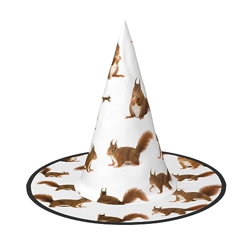 SKKNT Niedlicher Eichhörnchen-Druck, Halloween-Hexenhut, Erwachsene, Halloween-Hut, Kostüme, Hexenhüte, Halloween-Dekoration, Party SKKNT Niedlicher Eichhörnchen-Druck, Halloween-Hexenhut, Erwachsene, Halloween-Hut, Kostüme, Hexenhüte, Halloween-Dekoration, Party von SKKNT