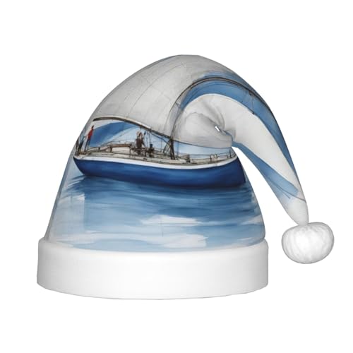 SKKNT Weihnachtsmütze, Segelboot, Blau, 1 Druck, Weihnachtszubehör, Uni, Outdoor, Weihnachten, Partys, Geschenk, Urlaub SKKNT Weihnachtsmütze, Segelboot, Blau, 1 Druck, Weihnachtszubehör, Uni, Outdoor, Weihnachten, Partys, Geschenk, Urlaub von SKKNT