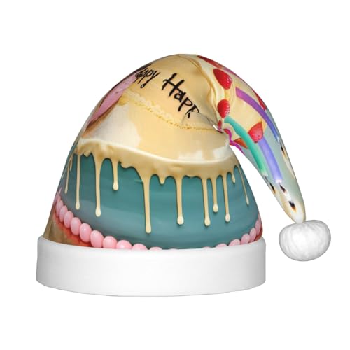 SKKNT Weihnachtsmütze mit Aufschrift "Happy Birthday", großer Kuchen-Druck, Uni, Outdoor, Weihnachten, Partys, Geschenk, Urlaub SKKNT Weihnachtsmütze mit Aufschrift "Happy Birthday", großer Kuchen-Druck, Uni, Outdoor, Weihnachten, Partys, Geschenk, Urlaub von SKKNT
