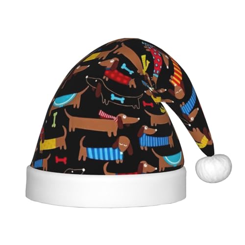 SKKNT Weihnachtsmütze mit Aufschrift "I Love My Dog", Dackel-Aufdruck, Uni, Outdoor-Weihnachtsfeiern, Geschenk, Urlaub SKKNT Weihnachtsmütze mit Aufschrift "I Love My Dog", Dackel-Aufdruck, Uni, Outdoor-Weihnachtsfeiern, Geschenk, Urlaub von SKKNT