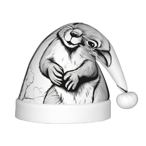 SKKNT Weihnachtsmütze mit Cartoon-Eichhörnchen-Druck, Uni, für den Außenbereich, Weihnachten, Partys, Geschenk, Urlaub SKKNT Weihnachtsmütze mit Cartoon-Eichhörnchen-Druck, Uni, für den Außenbereich, Weihnachten, Partys, Geschenk, Urlaub von SKKNT