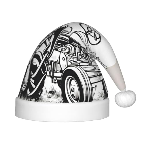 SKKNT Weihnachtsmütze mit Cartoon-Traktor-Druck, Uni, für den Außenbereich, Weihnachtsfeiern, Geschenk, Urlaub SKKNT Weihnachtsmütze mit Cartoon-Traktor-Druck, Uni, für den Außenbereich, Weihnachtsfeiern, Geschenk, Urlaub von SKKNT