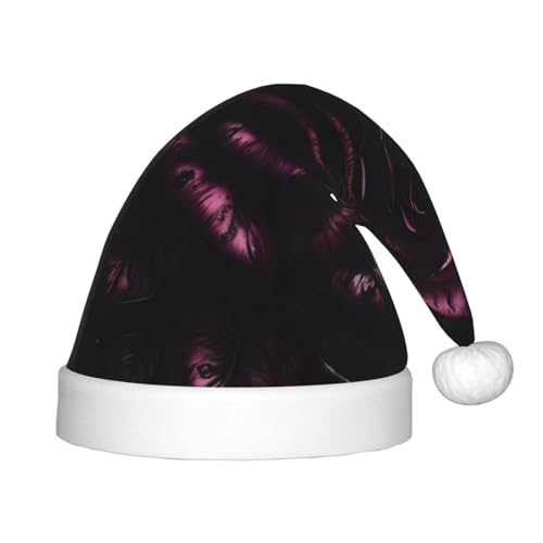 SKKNT Weihnachtsmütze mit Gothic-Rosendruck, Uni, für den Außenbereich, Weihnachtsfeiern, Geschenk, Urlaub von SKKNT