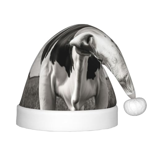 SKKNT Weihnachtsmütze mit Kuh in Schwarz-Weiß-Aufdruck, Weihnachtszubehör, Uni, Outdoor, Weihnachten, Partys, Geschenk, Urlaub SKKNT Weihnachtsmütze mit Kuh in Schwarz-Weiß-Aufdruck, Weihnachtszubehör, Uni, Outdoor, Weihnachten, Partys, Geschenk, Urlaub von SKKNT