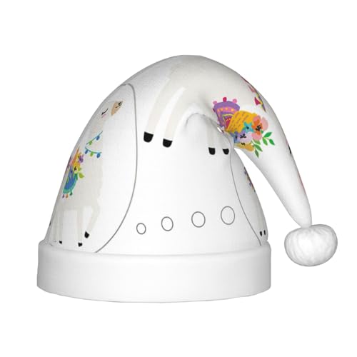 SKKNT Weihnachtsmütze mit Lama-Aufdruck, Uni, Outdoor-Weihnachtsfeiern, Geschenk, Urlaub von SKKNT