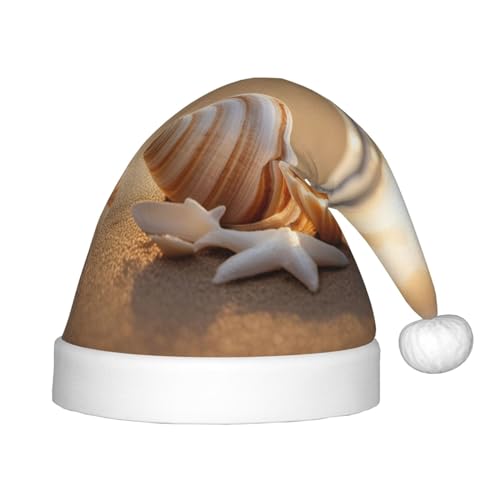 SKKNT Weihnachtsmütze mit Muschellandschaft am Strand, Uni, für den Außenbereich, Weihnachtsfeiern, Geschenk, Urlaub von SKKNT