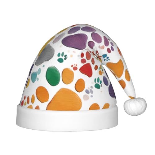 SKKNT Weihnachtsmütze mit Pfotenabdruck-Motiv, Uni, für den Außenbereich, Weihnachten, Partys, Geschenk, Urlaub SKKNT Weihnachtsmütze mit Pfotenabdruck-Motiv, Uni, für den Außenbereich, Weihnachten, Partys, Geschenk, Urlaub von SKKNT