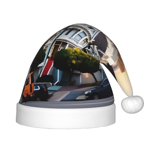 SKKNT Weihnachtsmütze mit San Francisco-Druck, Uni, Outdoor-Weihnachtsfeiern, Geschenk, Urlaub von SKKNT