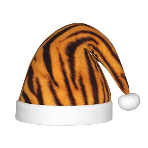 SKKNT Weihnachtsmütze mit Tigerstreifenmuster, Uni, Outdoor-Weihnachtsfeiern, Geschenk, Urlaub von SKKNT