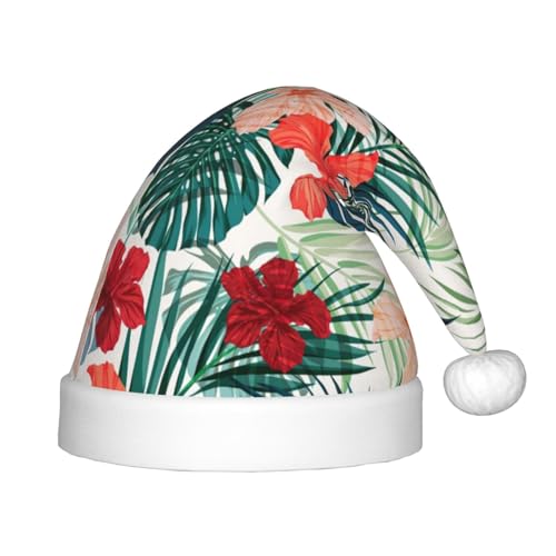 SKKNT Weihnachtsmütze mit Vegetationsblättern und Hibiskusblüten, Weihnachtszubehör, Uni, Outdoor, Weihnachten, Partys, Geschenk, Urlaub SKKNT Weihnachtsmütze mit Vegetationsblättern und Hibiskusblüten, Weihnachtszubehör, Uni, Outdoor, Weihnachten, Partys, Geschenk, Urlaub von SKKNT