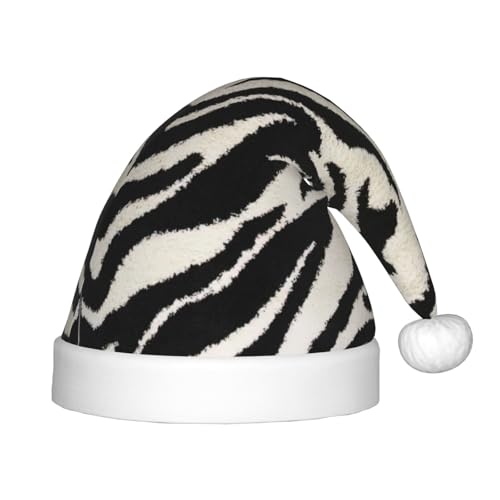 SKKNT Weihnachtsmütze mit Zebra-Tierdruck, Uni, Outdoor-Weihnachtsfeiern, Geschenk, Urlaub von SKKNT