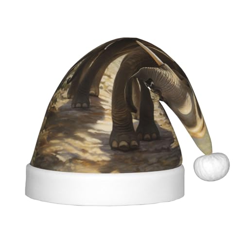 SKKNT Weihnachtsmütze mit asiatischem Elefanten-Druck, Uni, Outdoor-Weihnachtsfeiern, Geschenk, Urlaub von SKKNT