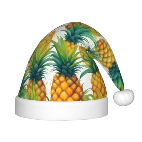 SKKNT Weihnachtsmütze mit exotischem tropischem Ananas-Druck, Uni, Outdoor-Weihnachtsfeiern, Geschenk, Urlaub von SKKNT