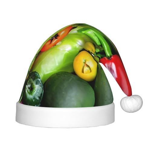 SKKNT Weihnachtsmütze mit frischem Gemüse und Früchten, Uni, für den Außenbereich, Weihnachtsfeiern, Geschenk, Urlaub von SKKNT