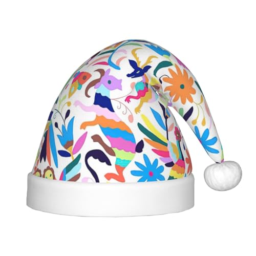 SKKNT Weihnachtsmütze mit mexikanischem Otomi-Tier-Druck, Uni, Outdoor-Weihnachtsfeiern, Geschenk, Urlaub von SKKNT