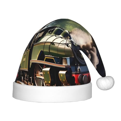 Weihnachtsmütze mit Steam Little Train Print, Uni, für den Außenbereich, Weihnachtsfeiern, Geschenk, Urlaub von SKKNT
