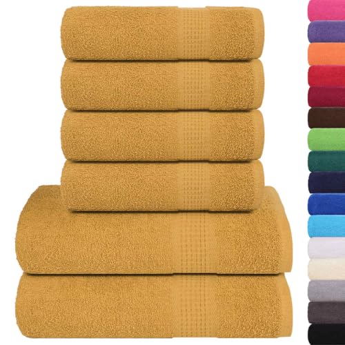SKM 6-TLG. Handtuch-Set Golden 360 g/m² 100% Baumwolle,Heim & Garten,Haushaltswäsche,Handtücher,Badetücher & Handtücher,Gold,1.69 kg,137084 SKM 6-TLG. Handtuch-Set Golden 360 g/m² 100% Baumwolle,Heim & Garten,Haushaltswäsche,Handtücher,Badetücher & Handtücher,Gold,1.69 kg,137084 von SKM