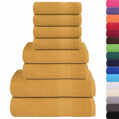 SKM 8-TLG. Handtuch-Set Golden 360 g/m² 100% Baumwolle,Heim & Garten,Haushaltswäsche,Handtücher,Badetücher & Handtücher,Gold,1.61 kg,137067 SKM 8-TLG. Handtuch-Set Golden 360 g/m² 100% Baumwolle,Heim & Garten,Haushaltswäsche,Handtücher,Badetücher & Handtücher,Gold,1.61 kg,137067 von SKM