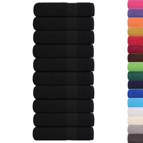 SKM Badetücher 10 STK. Schwarz 100x150 cm 360 g/m² 100% Baumwolle,Heim & Garten,Haushaltswäsche,Handtücher,Schwarz,6.07 kg,136958 von SKM