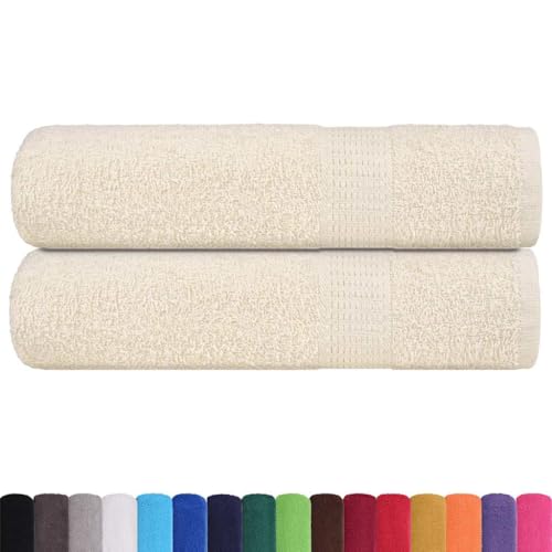 SKM Badetücher 2 STK. Creme 100x150 cm 360 g/m² 100% Baumwolle,Heim & Garten,Haushaltswäsche,Handtücher,Creme,1.33 kg,137004 SKM Badetücher 2 STK. Creme 100x150 cm 360 g/m² 100% Baumwolle,Heim & Garten,Haushaltswäsche,Handtücher,Creme,1.33 kg,137004 von SKM