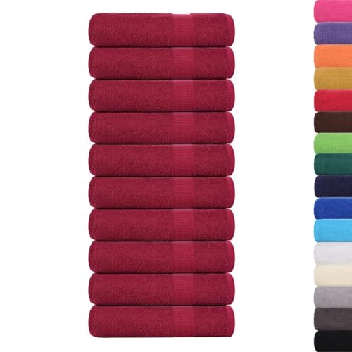 SKM Duschtücher 10Stk. Bordeauxrot 70x140cm 360 g/m² 100% Baumwolle,Heim & Garten,Haushaltswäsche,Handtücher,Rot,4.22 kg,136739 SKM Duschtücher 10Stk. Bordeauxrot 70x140cm 360 g/m² 100% Baumwolle,Heim & Garten,Haushaltswäsche,Handtücher,Rot,4.22 kg,136739 von SKM