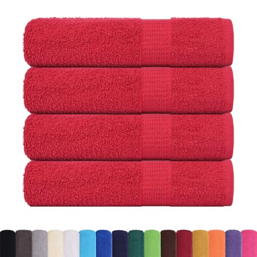 SKM Duschtücher 4 STK. Rot 70x140 cm 360 g/m² 100% Baumwolle,Heim & Garten,Haushaltswäsche,Handtücher,Rot,1.6 kg,136930 SKM Duschtücher 4 STK. Rot 70x140 cm 360 g/m² 100% Baumwolle,Heim & Garten,Haushaltswäsche,Handtücher,Rot,1.6 kg,136930 von SKM