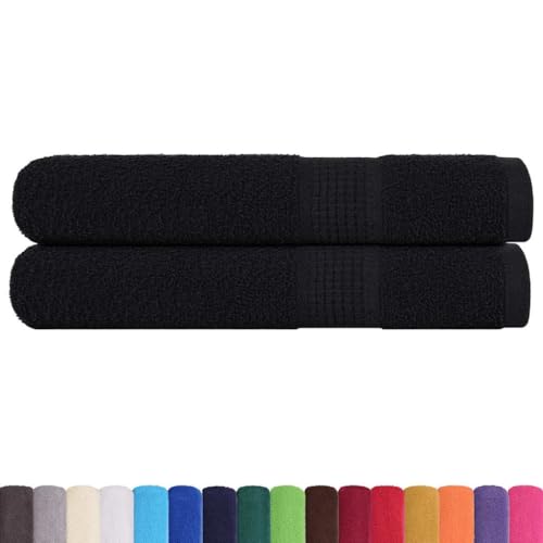 SKM Handtücher 2 STK. Schwarz 100x200 cm 360 g/m² 100% Baumwolle,Heim & Garten,Haushaltswäsche,Handtücher,Schwarz,1.77 kg,136962 SKM Handtücher 2 STK. Schwarz 100x200 cm 360 g/m² 100% Baumwolle,Heim & Garten,Haushaltswäsche,Handtücher,Schwarz,1.77 kg,136962 von SKM