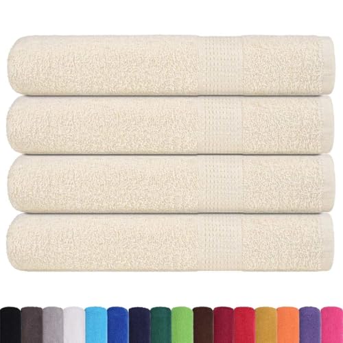SKM Handtücher 4 STK. Creme 100x200 cm 360 g/m² 100% Baumwolle,Heim & Garten,Haushaltswäsche,Handtücher,Creme,3.1 kg,137011 SKM Handtücher 4 STK. Creme 100x200 cm 360 g/m² 100% Baumwolle,Heim & Garten,Haushaltswäsche,Handtücher,Creme,3.1 kg,137011 von SKM
