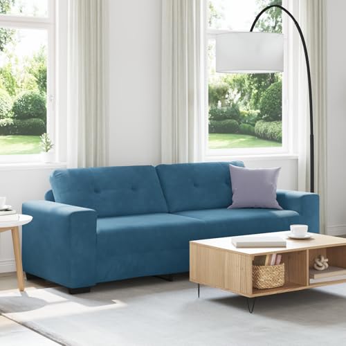 SKM Sofa 3-Sitzer Blau 180 cm Samt,Möbel,Sofas,Blau,30.7KG,4105143 SKM Sofa 3-Sitzer Blau 180 cm Samt,Möbel,Sofas,Blau,30.7KG,4105143 von SKM